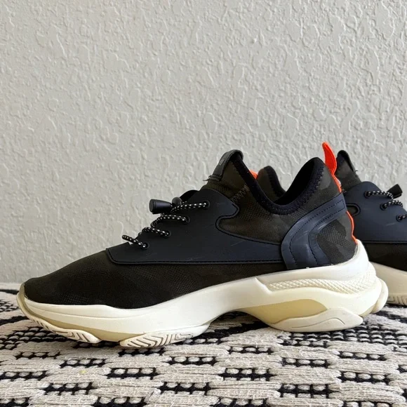 Steve Madden Camo Black and Orange Sneakers - Picture 6 of 10